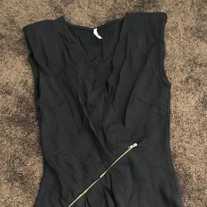 Asymmetrical Blue Zipper dress